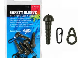 Giants fishing Montáž Safety Sleeve with Ring, Clip a Swivel, 5ks