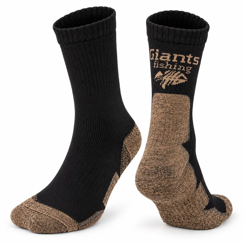 Giants fishing Ponožky Thermo+ Merino Socks Black/Brown - MojeRybárstvo.sk Giants fishing Ponožky Thermo+ Merino Socks Black/Brown